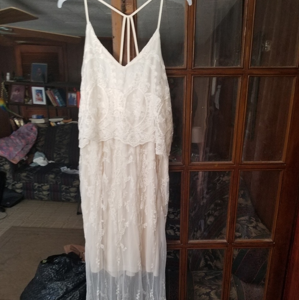 SOLD...Crochet maxi dress